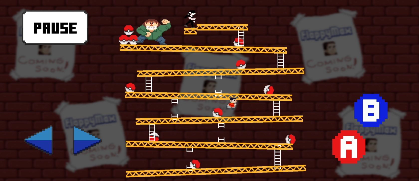Screenshot: DonkeyKirya, a Donkey Kong parody made in Unity