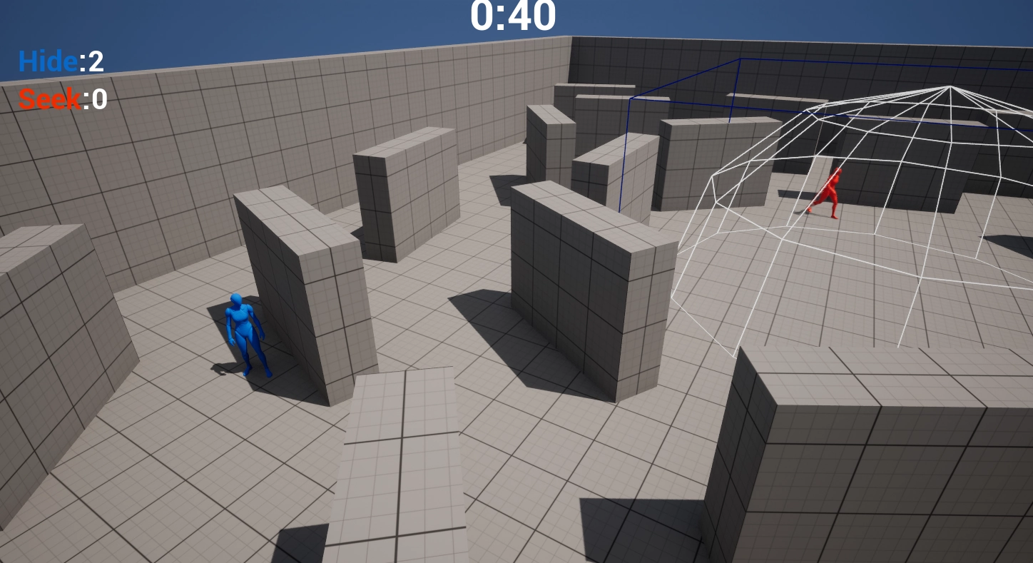 Video preview: UE5 AI hide and seek game