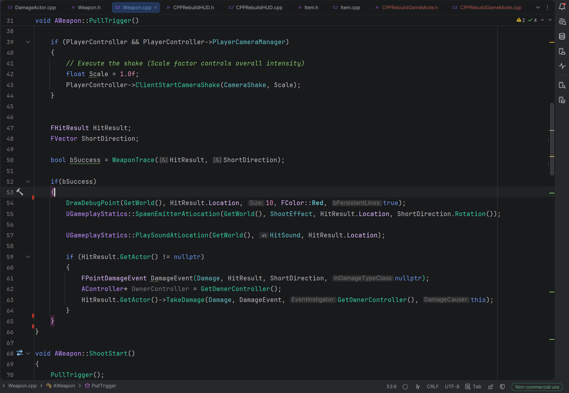 Screenshot: UE5 C++ TPS Rebuild